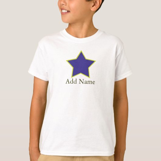 Boys Blue en Yellow Star T-Shirt (Voorkant)