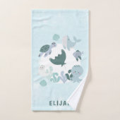Boys Blue onder het Zee Kinderen van zeedieren Bad Handdoek (Handdoek)