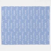 Boys Blue Persoonlijk Script Naam Fleece Deken (Voorkant (Horizontaal))