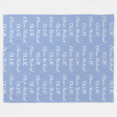 Boys Blue Persoonlijke Script Naam Fleece Deken (Voorkant (Horizontaal))