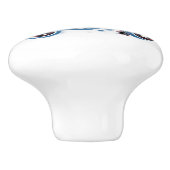 Boys Blue Pirate Skull Crossbones Punk Dresser Keramische Knop (Zijkant)