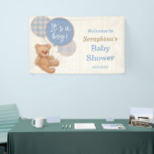 Boys Blue Pset Teddy Bear Baby shower Spandoek (Beurs)