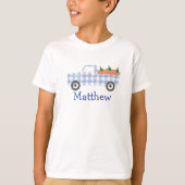Boys Blue Pset Truck met pompoenen T-shirt (Voorkant)