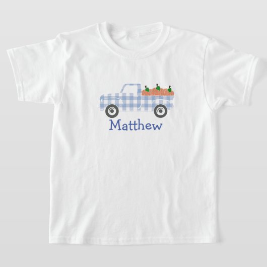 Boys Blue Pset Truck met pompoenen T-shirt (Laagn)