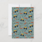 Boys Blue Racing Auto Kinderverjaardag Bedankkaart (Achterkant)