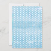 Boys Blue Stork Monogram Floral Baby shower Kaart (Achterkant)