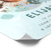 Boys Blue under Zee Birth Stats Photo Nursery Poster (Hoek)