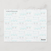 Boys Blue Wheels Retro Scooters auto's Wagons Truc Briefkaart (Achterkant)