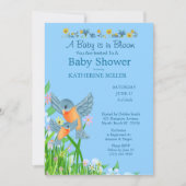 Boys Bluebird Wilde Baby shower Kaart (Voorkant)