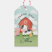 Boys Boerderij Animal Barnyard Verjaardagsgunst Cadeaulabel (Voorkant)