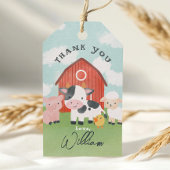 Boys Boerderij Animal Barnyard Verjaardagsgunst Cadeaulabel