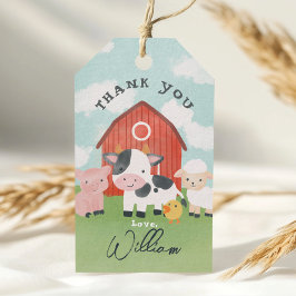 Boys Boerderij Animal Barnyard Verjaardagsgunst Cadeaulabel