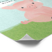 Boys Boerderij Animal Waterverf Custom Sign Poster (Hoek)