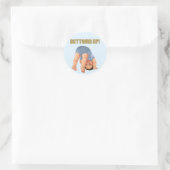 Boys Bottoms Up Baby shower Ronde Sticker (Tas)