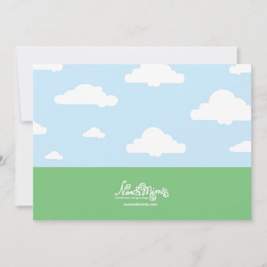 Boys Bounce House Birthday Party Kaart (Achterkant)