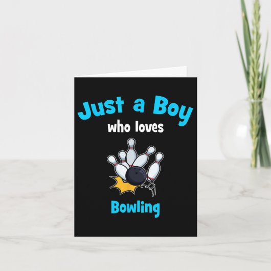 Boys Bowling Shirt Kinder Bowling Kaart (Voorkant)
