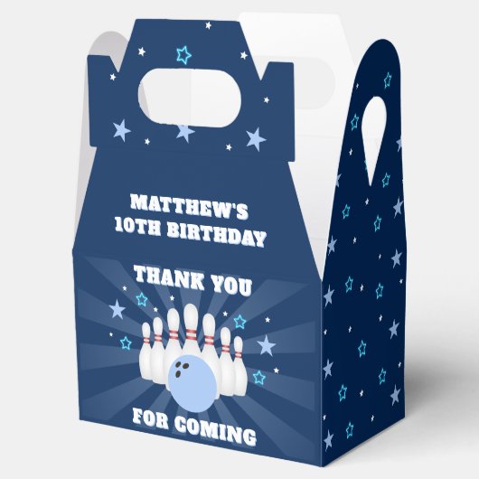 Boy's Bowling verjaardagsfeestje Bedankdoosjes (Geopend)