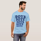 Boys Boys Boys Gay T-shirt (Voorkant volledig)
