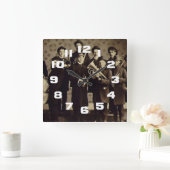  Boys Brass Band Warschau Indiana Vierkante Klok (Huis)