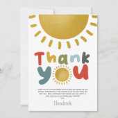 Boys Bright First Trip Around The Sun Bedankkaart (Voorkant)