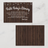 Boys Bring a Book Kaarten Rustieke Houten Sneeuwvl (Voorkant / Achterkant)