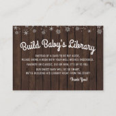 Boys Bring a Book Kaarten Rustieke Houten Sneeuwvl (Voorkant)