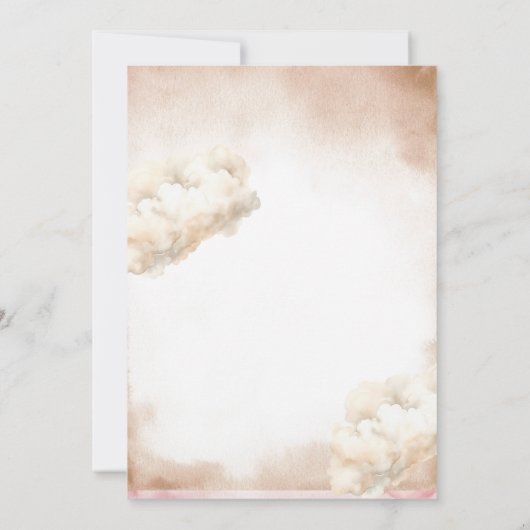 Boys Brown Beer Baby shower Kaart (Achterkant)