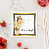 Boys Bumble Bee Baby shower Servet (Insitu)