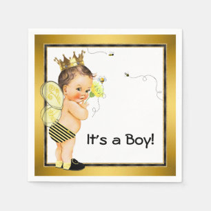 Boys Bumble Bee Baby shower Servet