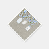 Boys Burlap Mason Jar Baby shower Servet (Hoek)