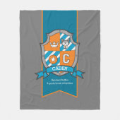 Boys Caden of letter C, dat wil zeggen grijze deke Fleece Deken (Voorkant)