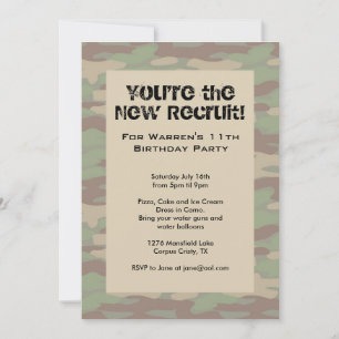 Boys Camo Army Kaart