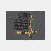 Boys Camo Christian Wrestling Jesus Never Tapped O Fleece Deken (Voorkant (Horizontaal))