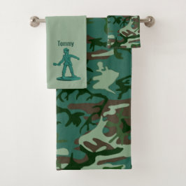 Boys camouflage Personeelsdoekset Bad Handdoek