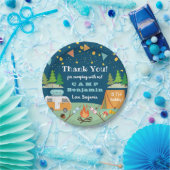 Boys Camping Birthday Camp Out Party Papieren Bordje (Feest)