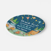 Boys Camping Birthday Camp Out Party Papieren Bordje (Gekanteld)