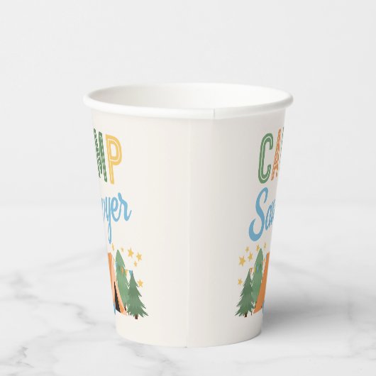 Boy's Camping Party Paper Cups Papieren Bekers (Rechts)