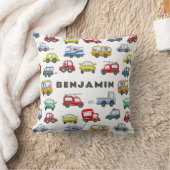 Boys Cars Cute Blue op maat Kussen (Deken)