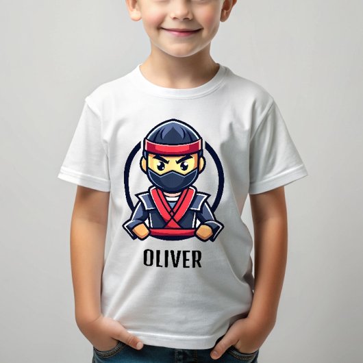Boys' Cartoon Cute Ninja Warrior T-shirt