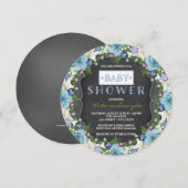 Boys  Chalk Baby shower Kaart (Voorkant / Achterkant)