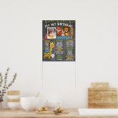Boys Chalkboard Safari Poster van Mijlsteen (Keuken)