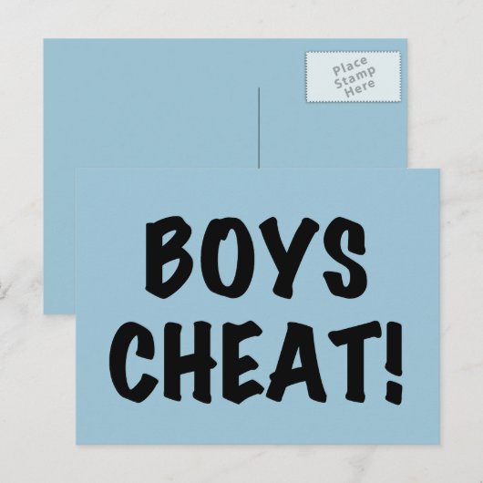 Boys Cheat Briefkaart (Voorkant / Achterkant)