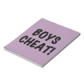 Boys Cheat Notitieblok (Linkerzijde)