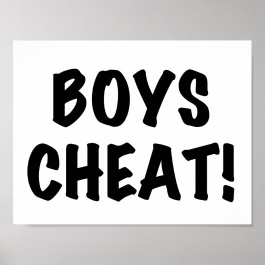 Boys Cheat Poster (Voorkant)