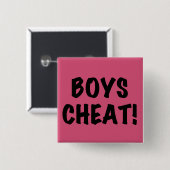 Boys Cheat Vierkante Button 5,1 Cm (Voorkant /achterkant)