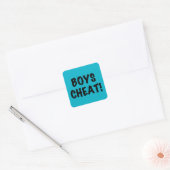 Boys Cheat Vierkante Sticker (Envelop)