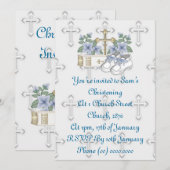 Boys Christening Shoes Kaart (Voorkant / Achterkant)