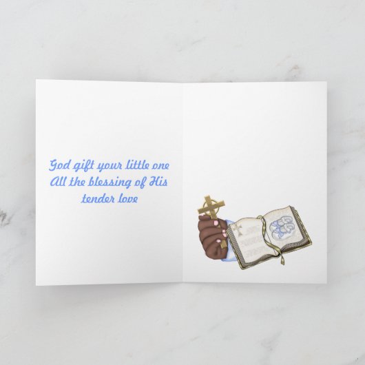 Boys Christenings Book Kaart (Binnen)