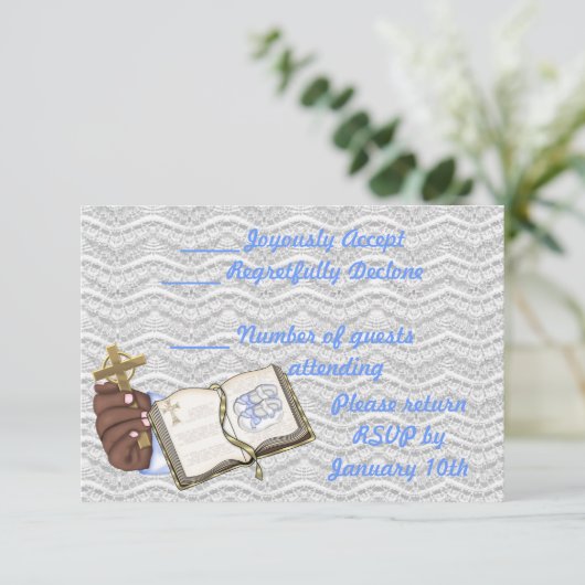 Boys Christenings Book Kaart (Staand voorkant)