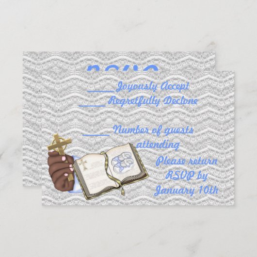 Boys Christenings Book Kaart (Voorkant / Achterkant)